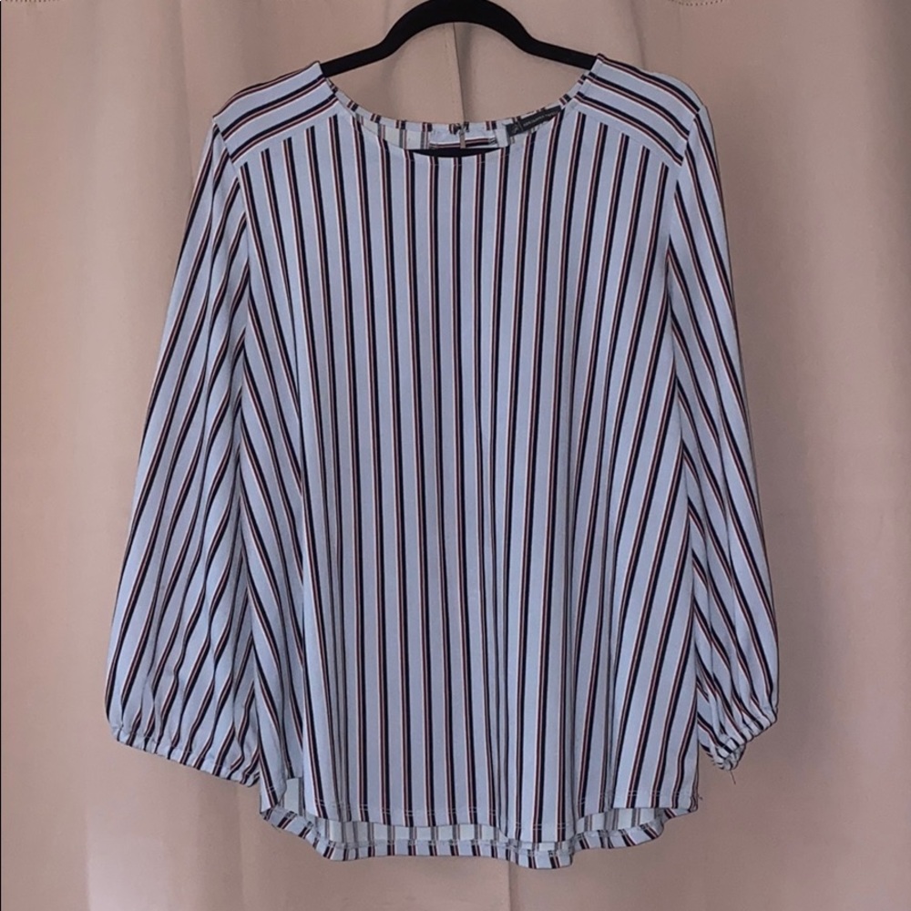 Blue long sleeve blouse